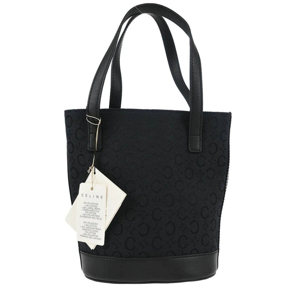 Celine Black Canvas C Macadam Tote Handbag Mc00/2… - image 1